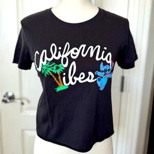 Size XS black Disney stitch crop top